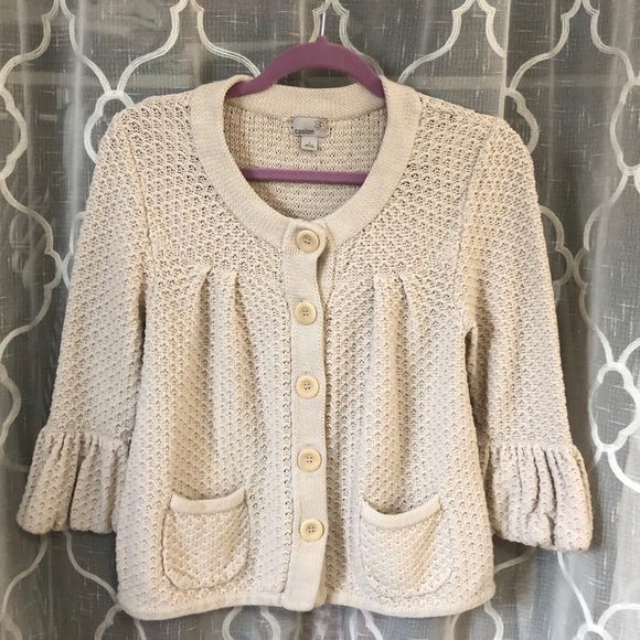 Caslon Sweaters - Caslon Cotton Knit Sweater Natural S Perfect